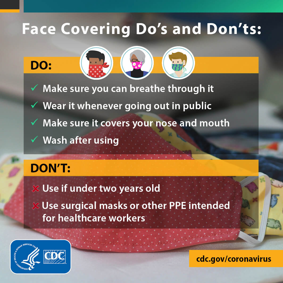 COVID - 19 Face Covering Do's and Don'ts | The Eye Associates